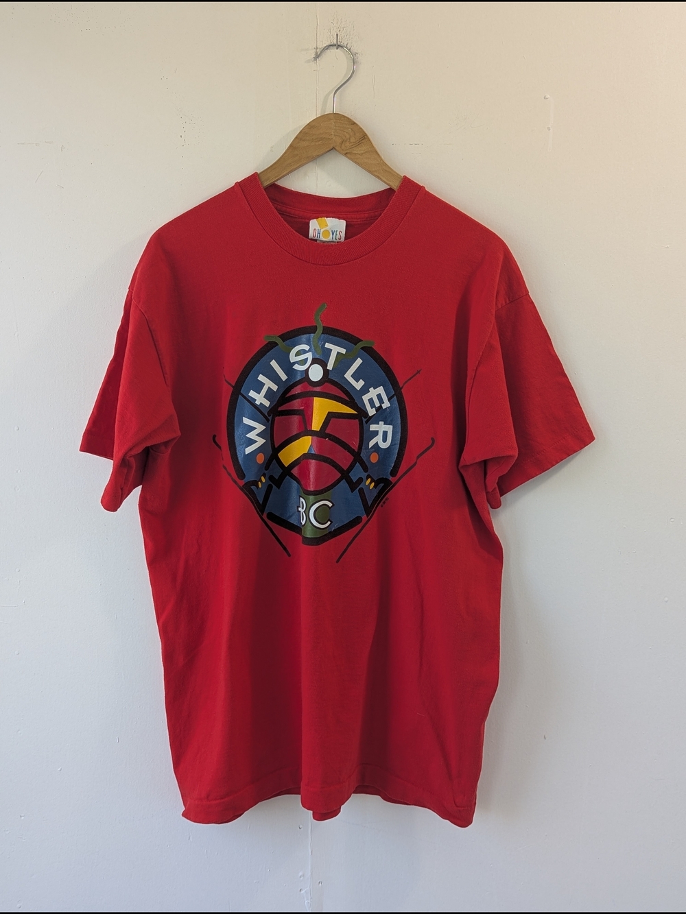 Vintage 90s Whistler BC T Shirt Made in Canada Single Stitch Oh Yes Tag XL